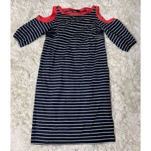 Women’s Miss Sixty Blue, White & Orange Striped Dress size 6